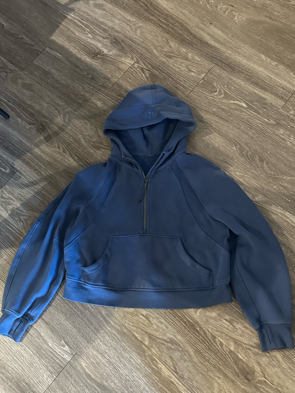 Lululemon blue scuba quarter zip hoodie size m/l